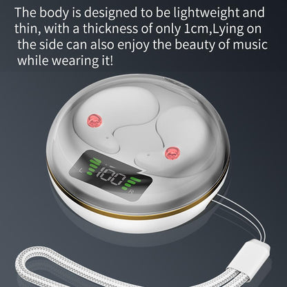 Mini Invisible Bluetooth Earphones with Charging Case - Black