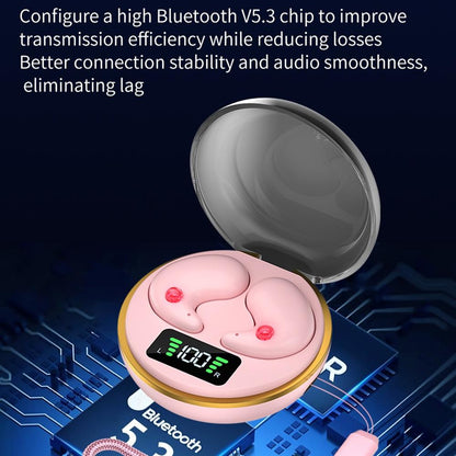 Mini Invisible Bluetooth Earphones with Charging Case - Black