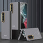 For Samsung Galaxy Z Fold4 5G Electroplating Lens Frame Case - Ultra Thin - Grey
