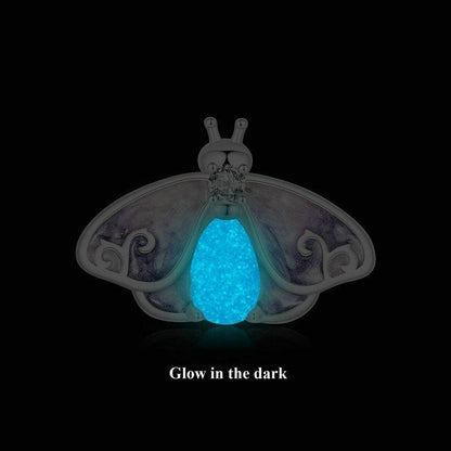 925 Sterling Silver Platinum Plated Luminous Purple Butterfly Beads