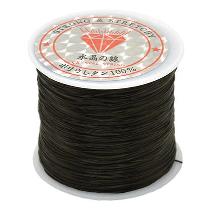 2 Pack 50M 0.5Mm Elastic Cord For Jewelry Making - Black