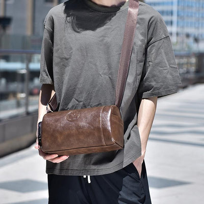 Waterproof Men Crossbody Backpack Large Capacity - Black