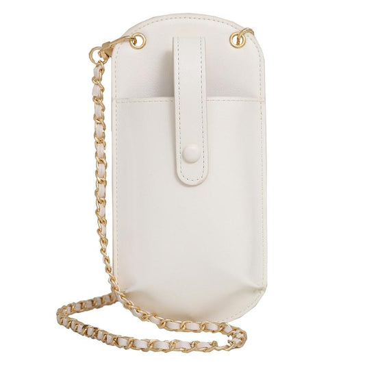 Compact Cell Phone Crossbody Bag - White