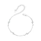 925 Sterling Silver Platinum Plated Lightning Bracelet In