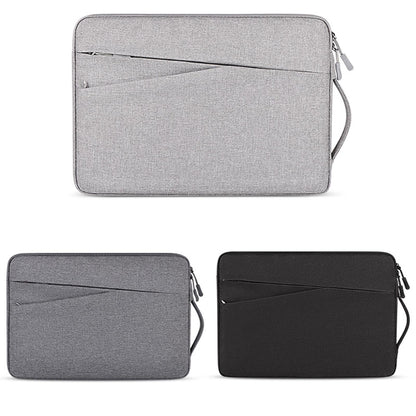 13.3 Inch Polyester Laptop Liner Bag with Small Bag - Ideal for Notebooks - Hemp Grey