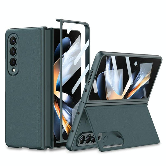 Foldable Leather Case with Stand for Samsung Galaxy z Fold 4 - Ultra Thin - Green