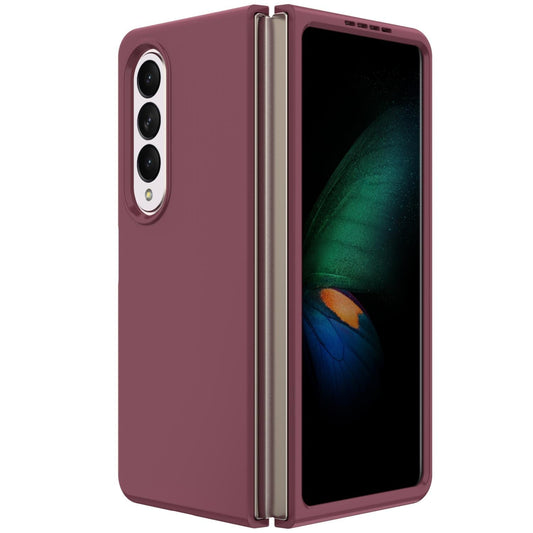 Foldable Pc Case for Samsung Galaxy z Fold 4 / 5g - Solid Colour - Wine Red