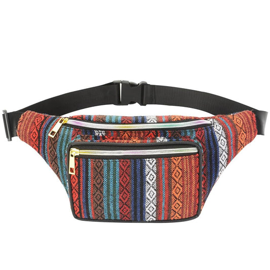 Boho Ethnic Style Waist Bag 34 X 15Cm - Style-A