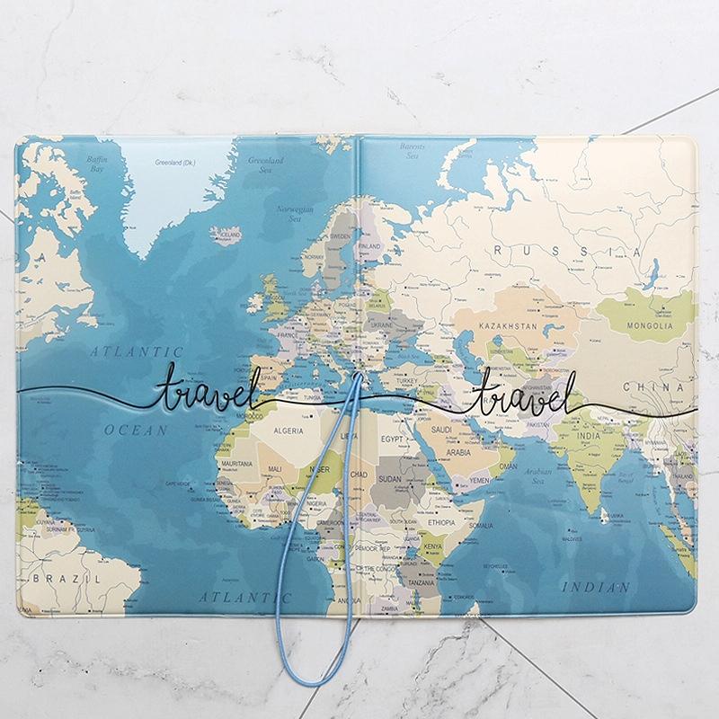 Passport Cover For Travel Abroad 3D Map Design - Tr-02