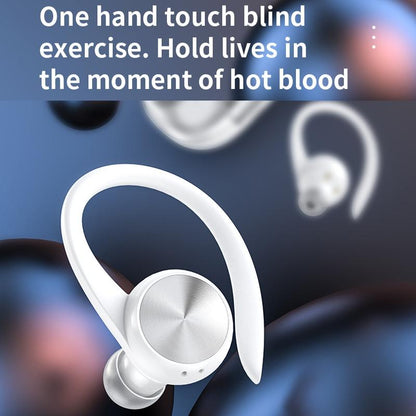 Wireless Earphones with Digital Display and Charging Case - Black