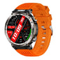 Waterproof Smart Watch With Flashlight And Compass - 1 Inch - Orange