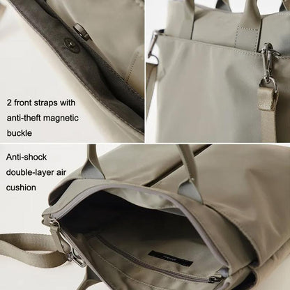 Versatile Business Briefcase Large Capacity Messenger Bag - Khaki