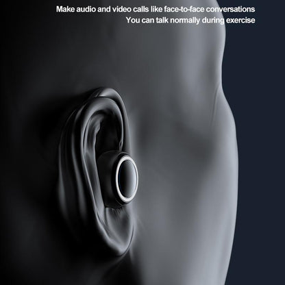 Wireless Hanging Ear Sports Earphone with True Sound - Black