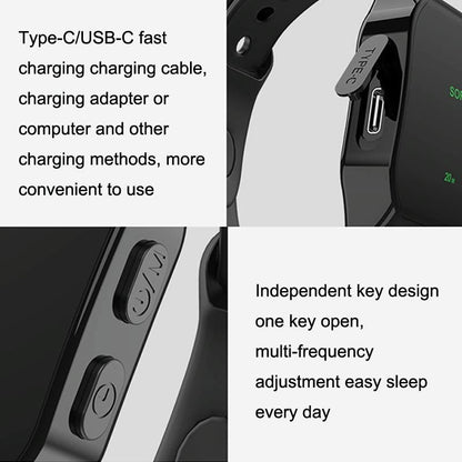 Portable Intelligent Sleep Aid Soothing Insomnia Massage - Black