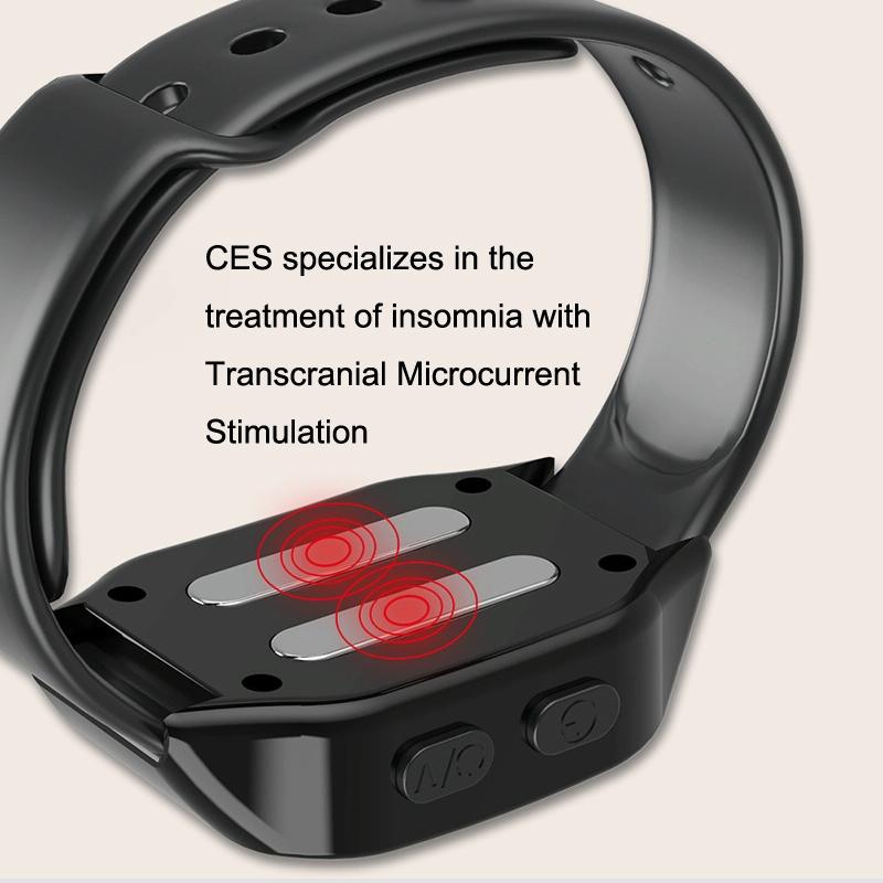 Portable Intelligent Sleep Aid Soothing Insomnia Massage - Black