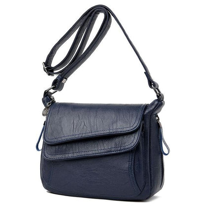 Stylish Leather Shoulder Bag For Summer - Black
