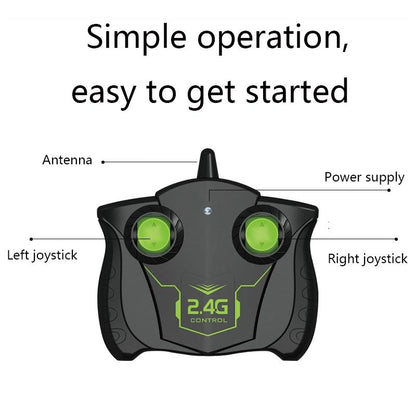 Double-sided Flip Drift Remote Control Toy Stunt Car for Children - Black Green