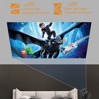 Portable Smart Led Projector - 720P Hd 113 Lumens - White