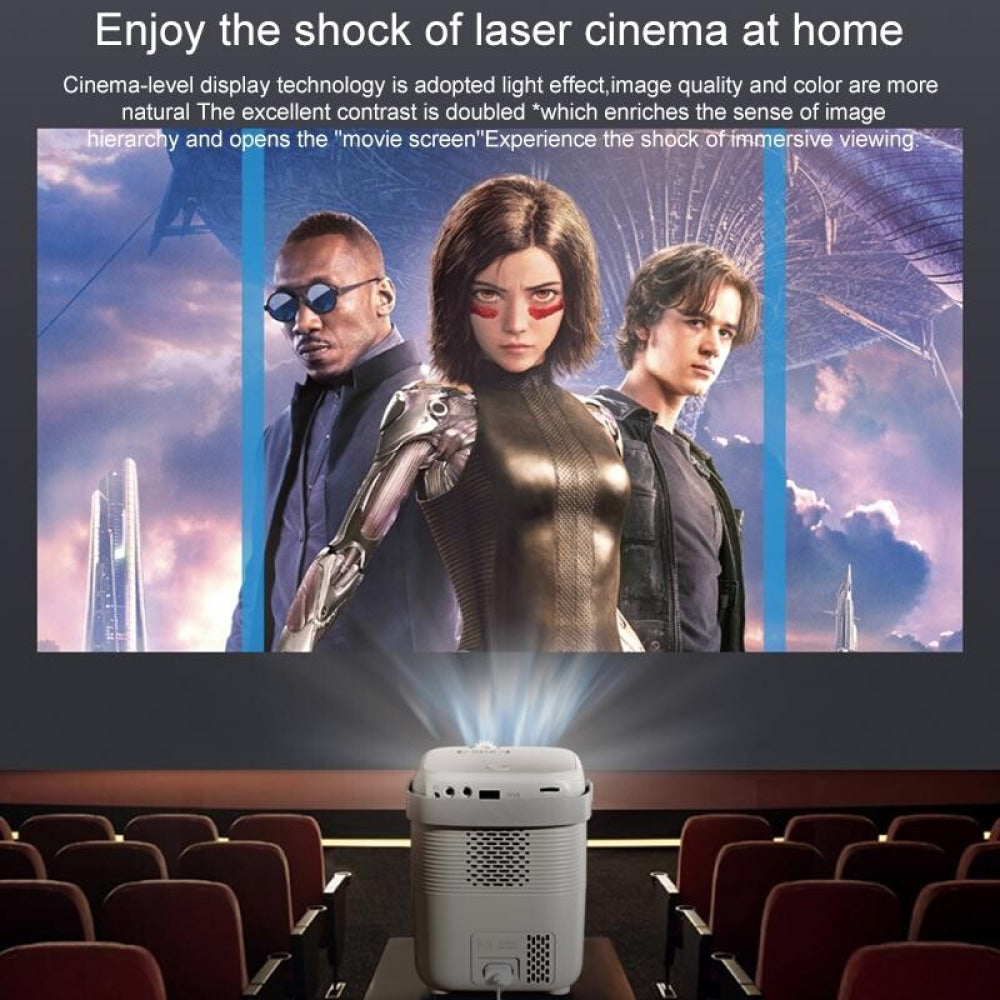 Portable Smart Led Projector - 720P Hd 113 Lumens - White
