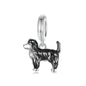 925 Sterling Silver Gold Plated Border Collie Bracelet
