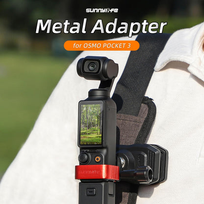 Universal Metal Bracket Adapter for Dji Pocket 3 with Screw - Black