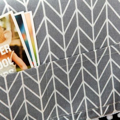 Universal Cotton Linen Microwave Dust Cover - Gray Arrow