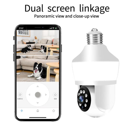 Smart Night Vision Camera With Motion Tracking And Voice Intercom - White