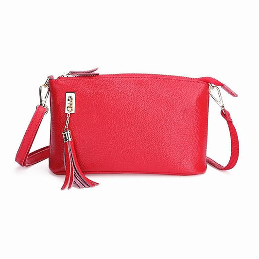 Fringed One Shoulder Bag For Women Large Capacity Casual - Red