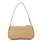 Khaki Woven Straw Shoulder Bag For Women