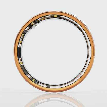Smart Ring With Heart Rate Blood Oxygen Sleep Monitoring - Rose Gold Size 7