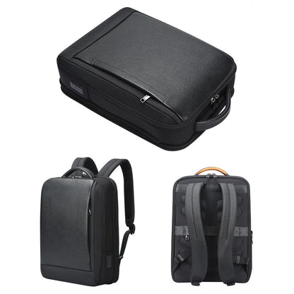 Large Capacity Cowhide Laptop Backpack With Usb & Type-C Port