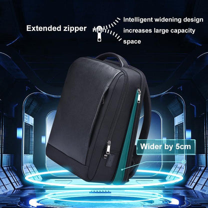 Large Capacity Cowhide Laptop Backpack With Usb & Type-C Port