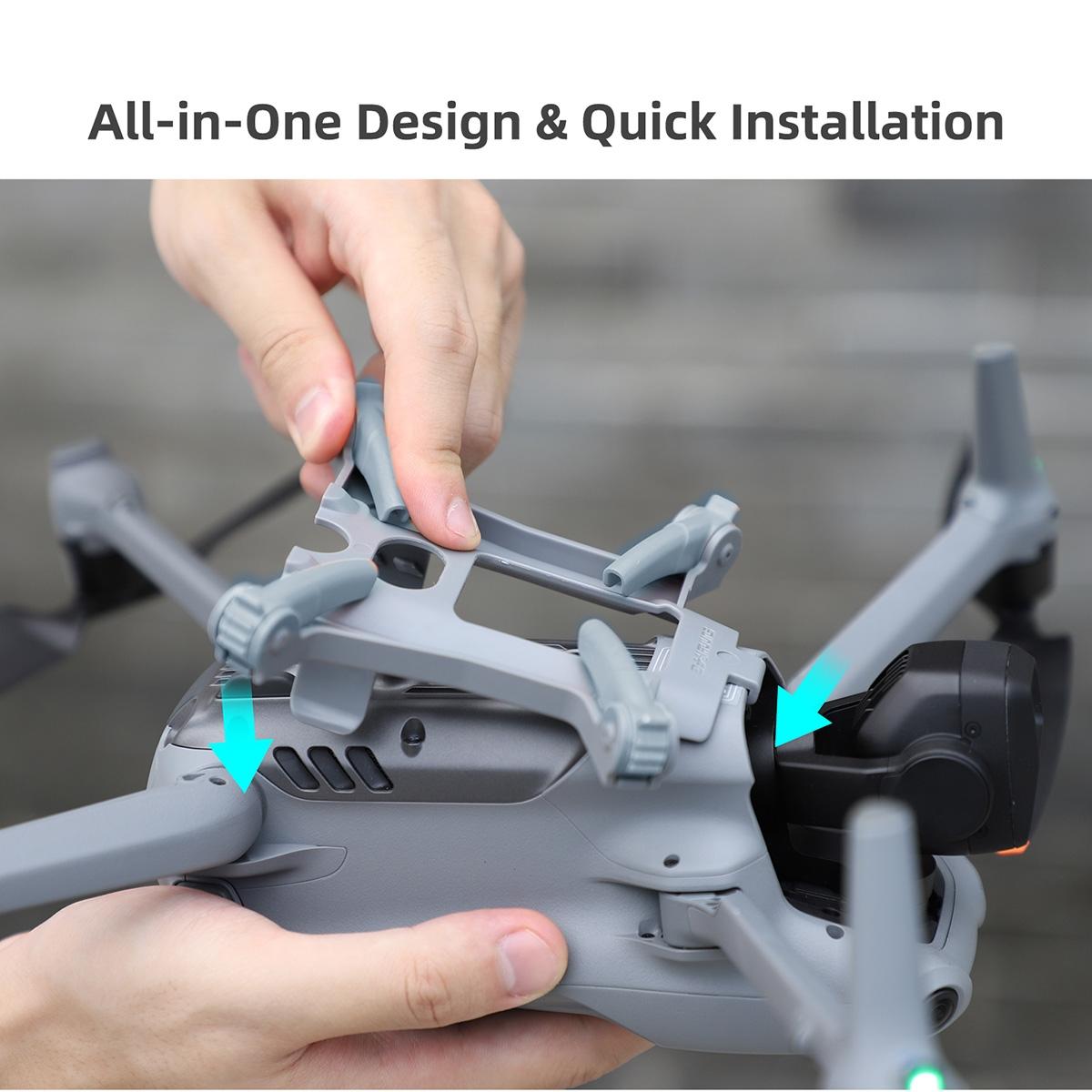 Foldable Spider Landing Gear for Dji Air 3 - Lg664 - Orange