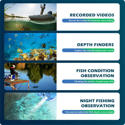 Wireless Underwater Fishing Camera With Loop Recording And Remote Control - Blue