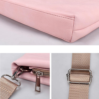 13.3 Inch Lightweight Laptop Bag with Detachable Strap - Pink