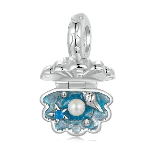 925 Sterling Silver Openable Scallop Bead Pendant
