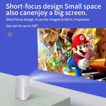 Portable Mini Led Projector - 800 Lumens 480X360 Resolution - White