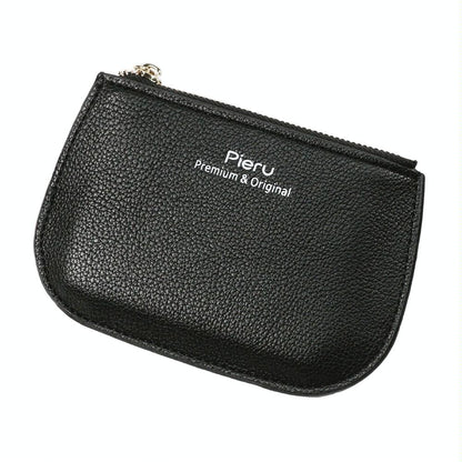 Ultra Thin Zippered Mini Wallet For Women Compact Coin Purse - Yellow
