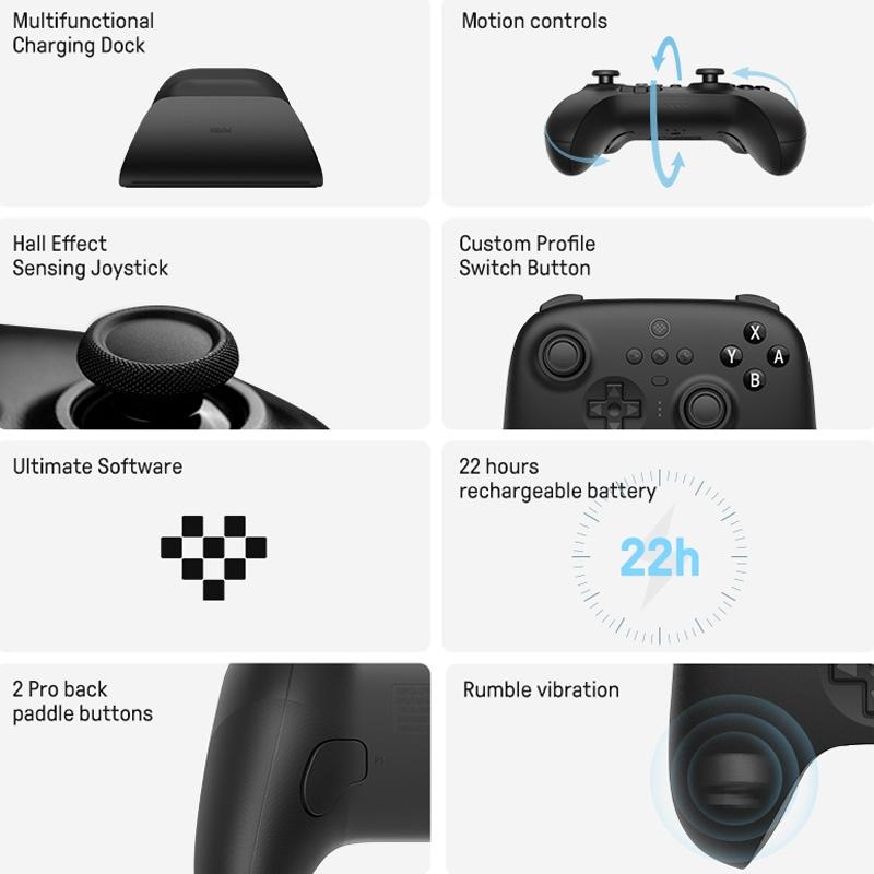 Wireless Gaming Controller for Switch / Pc - Tooth Design - White