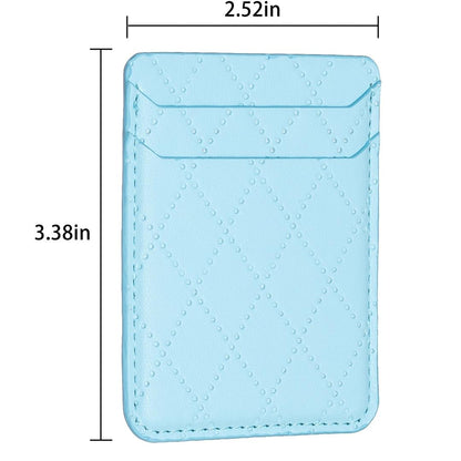 Diamond Lattice Card Bag Sticker For Mobile Phones - Dark Purple