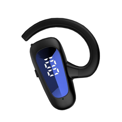 Digital Display Bluetooth Earphones - Bone Conduction Stereo - Black