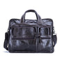 Men 15.6 Inch Business Handbag Casual Singer Shoulder Messenger Bag - Green Oil