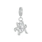925 Sterling Silver Platinum Plated Bear Bracelet
