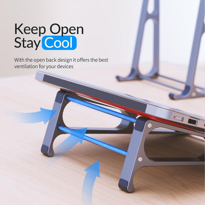Vertical Laptop Storage Holder - Multi-functional Grey