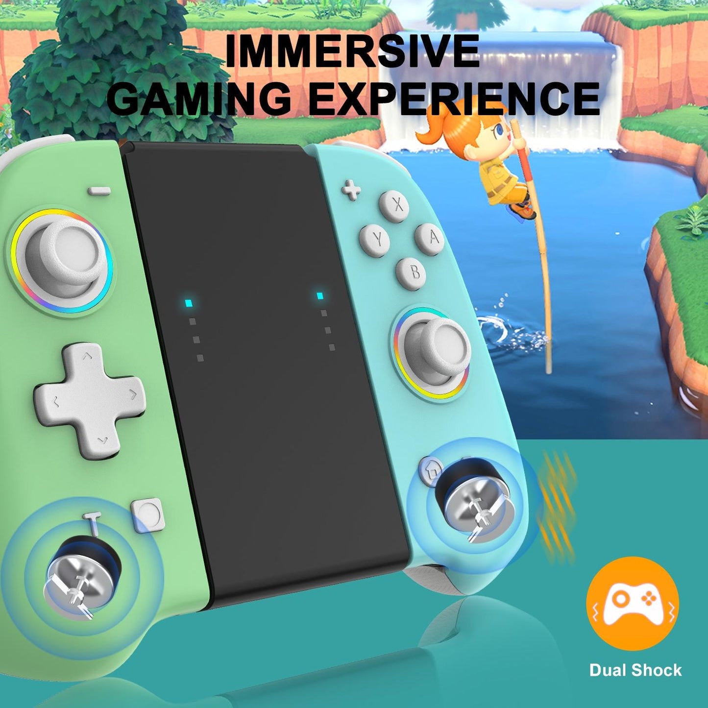 Vibrant Joycon Set with Colourful Light Switch