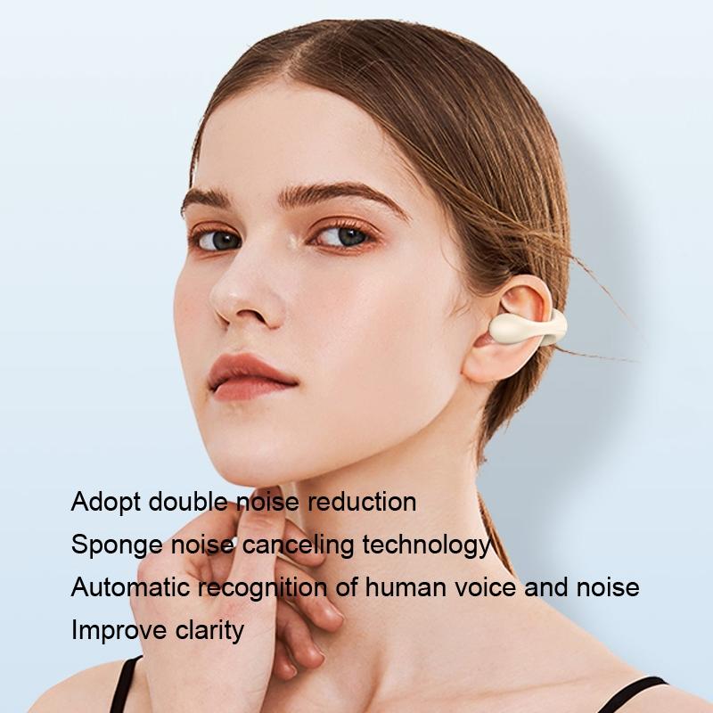 Mini Bone Conduction Bluetooth Earphone for Running and Sports - Black
