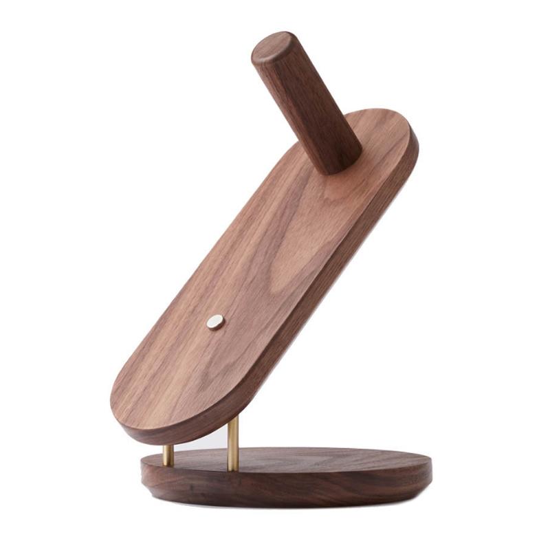Black Walnut Hair Dryer Storage Bracket - Solid Wood