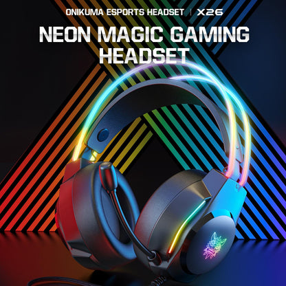 Rgb Wired Gaming Headset With Usb+3.5Mm - Pink