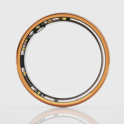 Smart Ring With Heart Rate Blood Oxygen Sleep Monitoring - Rose Gold Size 8