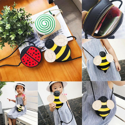 Adorable Kids' Tassel Purse Cute Cartoon Animals - Ladybug